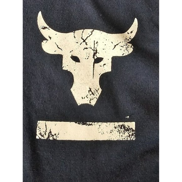 Under Armour Project Rock BSR T-Shirt Mens Large 1347361 Navy Blue Blood Respect - Picture 1 of 9